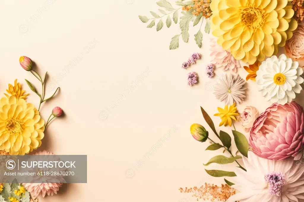 Un fondo de primavera con flores de colores pastel es una obra de arte natural que muestra la belleza y la alegr a de la temporada. La paleta de colores suaves, desde el rosa p lido hasta el amarillo claro, crea una sensaci n de calma y serenidad en cualquier espacio. Las flores delicadas y elegantes a aden un toque de elegancia y sofisticaci n al fondo, mientras que el ambiente general es fresco y vibrante. Este fondo es perfecto para a adir un toque de primavera a cualquier proyecto de dise o, ya sea para una publicidad, un sitio web, o para decorar una habitaci n.