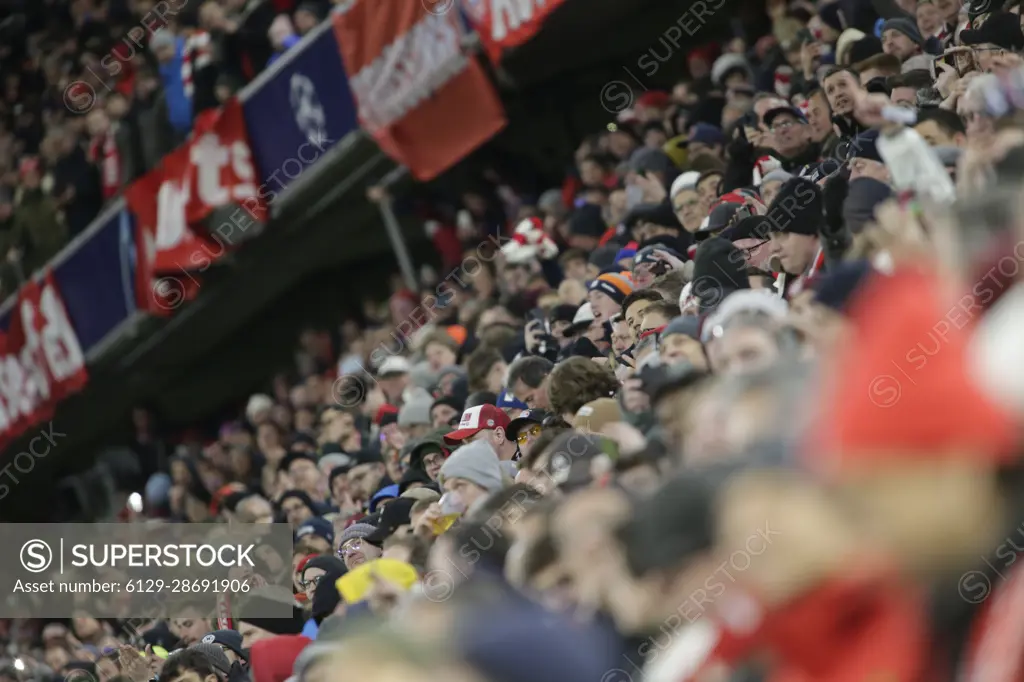 Bayern Monaco fans during the Uefa Champions League, football match between Fc Bayern Munich and Paris Saint-Germain on 08 March 2023 at Allianz Arena, Munich, Germany Photo Ndrerim Kaceli