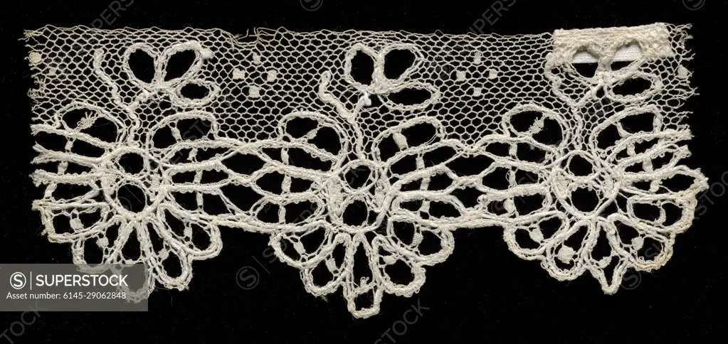 Bobbin Lace (Blonde Lace) Edging, 18th-19th century. Spain, 18th ...