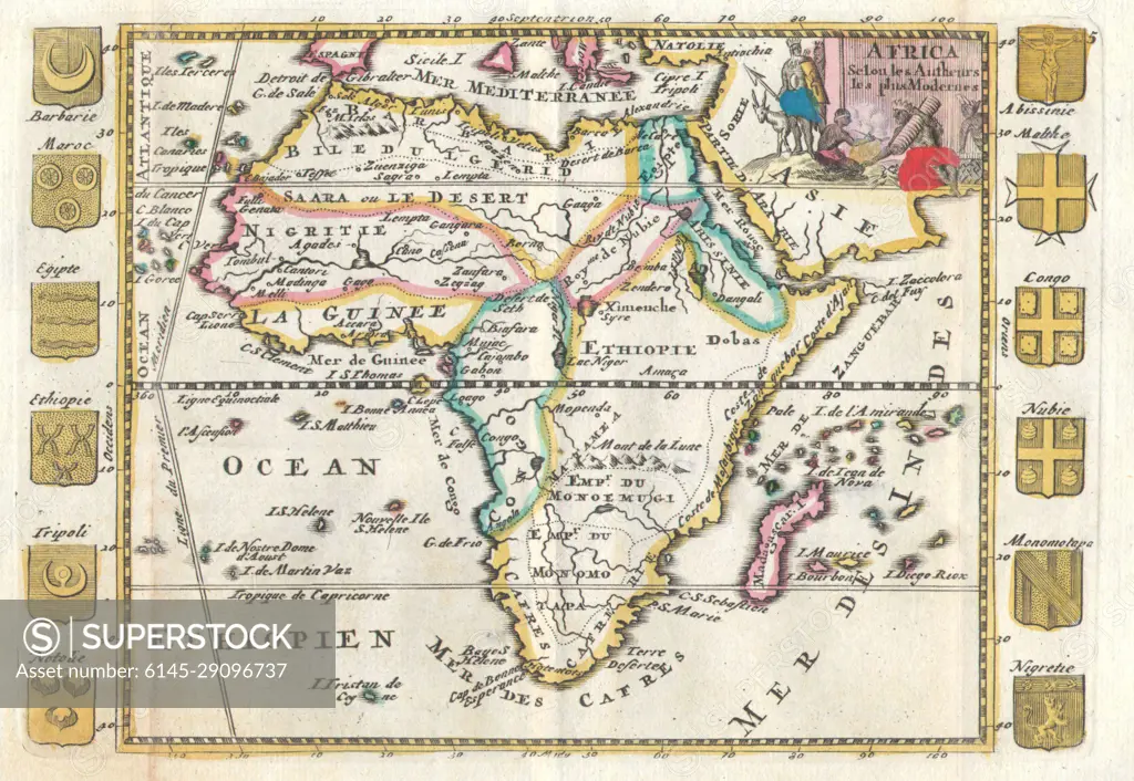 1710 De La Feuille Map of Africa