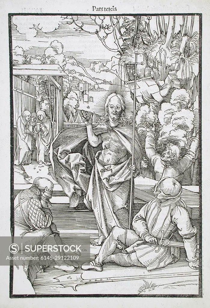 The Resurrection. Hans Leonhard Schaufelein (Germany, Nuremberg (), circa 1480-circa 1538). Germany, 1507. Prints; woodcuts. Woodcut