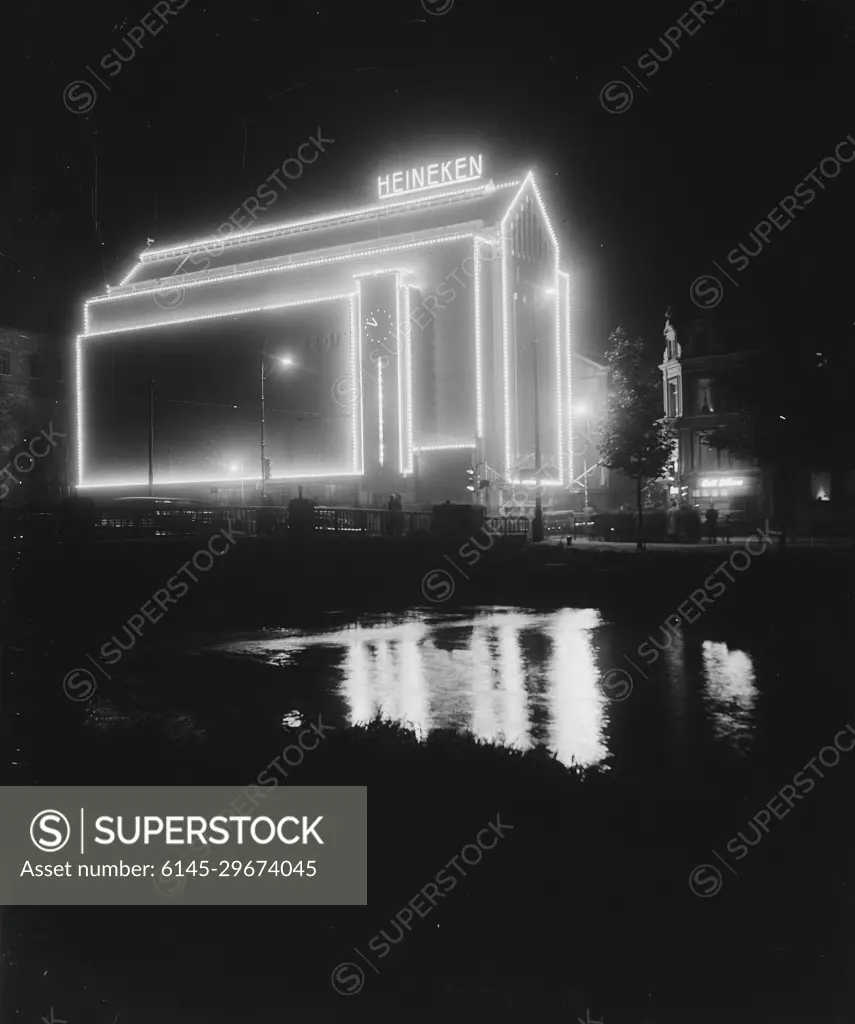 Anefo photo collection. Lighting Amsterdam. Heineken. August 29, 1948. Amsterdam, Noord-Holland