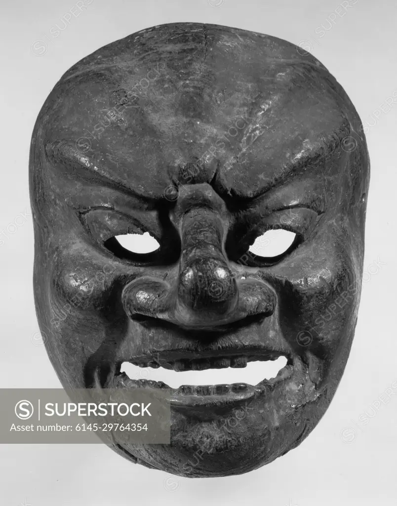 Bugaku Mask (Sanju) 12th century Japan This Bugaku dance mask representing  a strong-willed warrior was used in a military-style dance related to the  legends of Chūai (reigned 192-200), the fourteenth emperor of