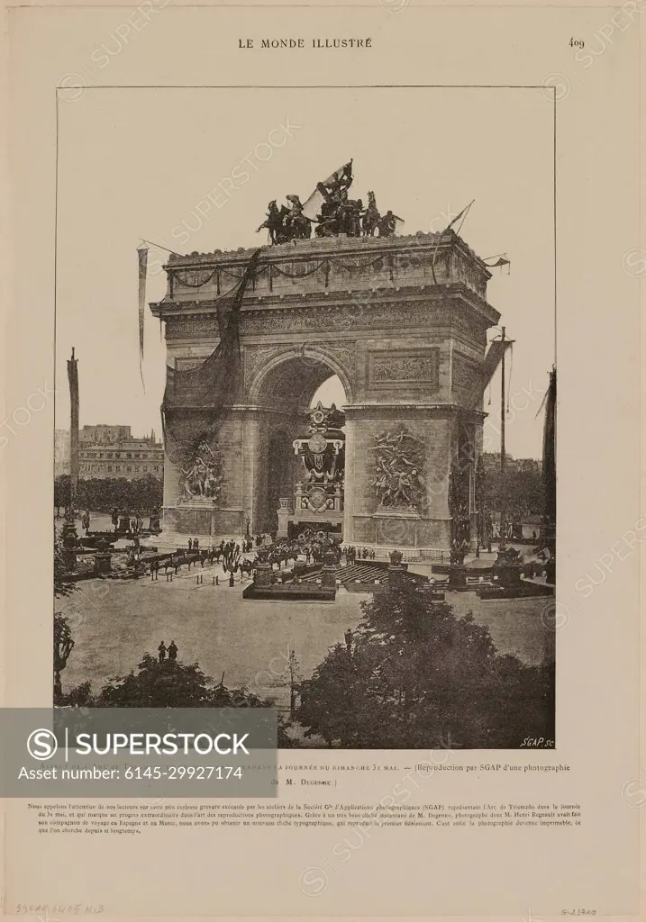 Funeral of Victor Hugo May 31 1885 Cortege de the Arc de