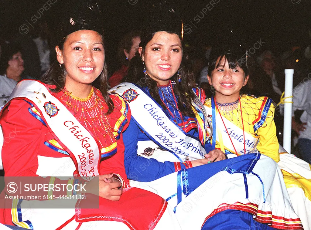 KENNEDY SPACE CENTER, FLA. -- Chickasaw Indian princesses seen here contributed to a pre-launch Native American ceremony at the Rocket Garden in the KSC Visitor Complex by leading a prayer.  The ceremony was part of several days' activities commemorating John B. Herrington as the first tribally enrolled Native American astronaut to fly on a Shuttle mission. Herrington is a Mission Specialist on STS-113.