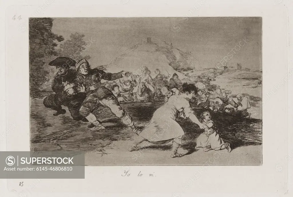 Yo lo vi (I Saw It), Plate 44 from Los desastres de la guerra (The Disasters ofWar).  Artist: Francisco Goya, Spanish, 1746-1828