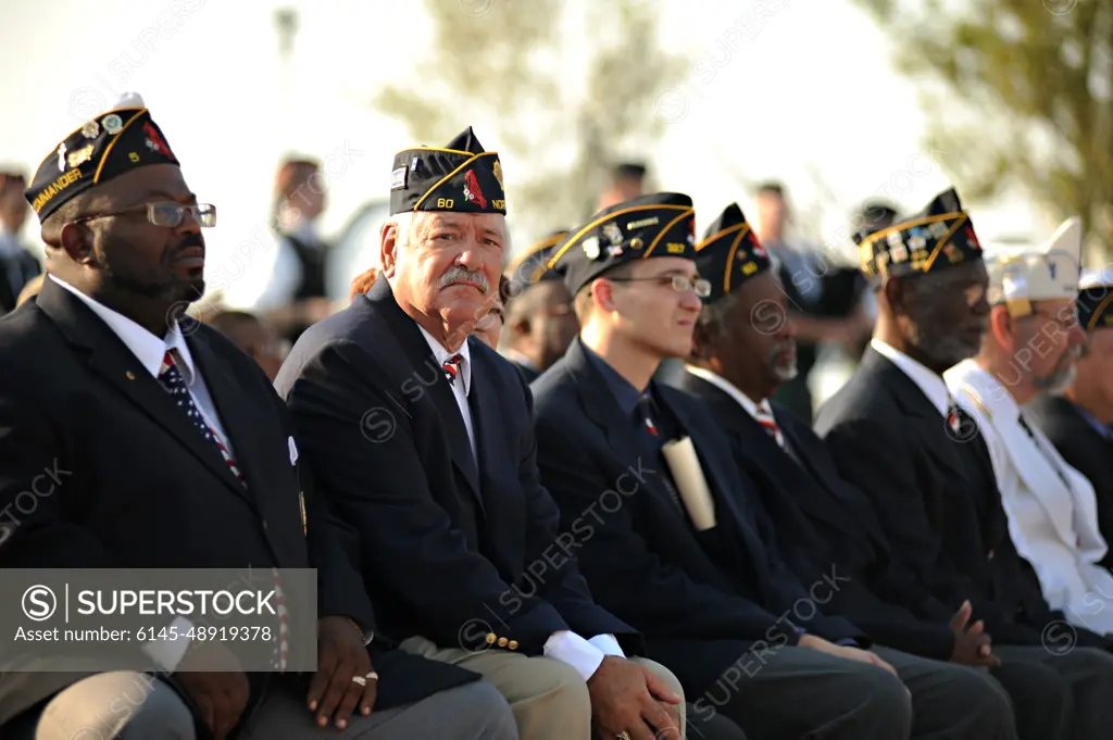 110911-N-NY820-103NORFOLK (Sept. 11, 2011) Norfolk-area veterans attend a 9/11 Remembrance ceremony at Town Point Park. The City of Norfolk hosted an all-day healing and remembrance ceremony to mark the 10th anniversary of the Sept. 11, 2001, terrorist attacks on the U.S.