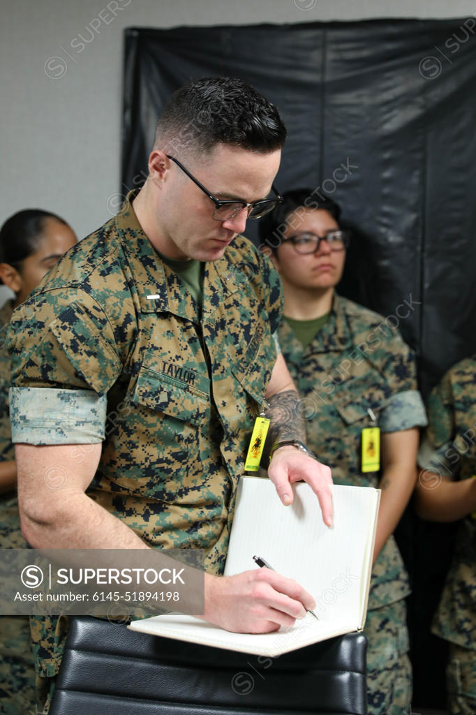 U.S. Marine Corps 1st Lt. Peter Taylor, a ground intelligence officer ...