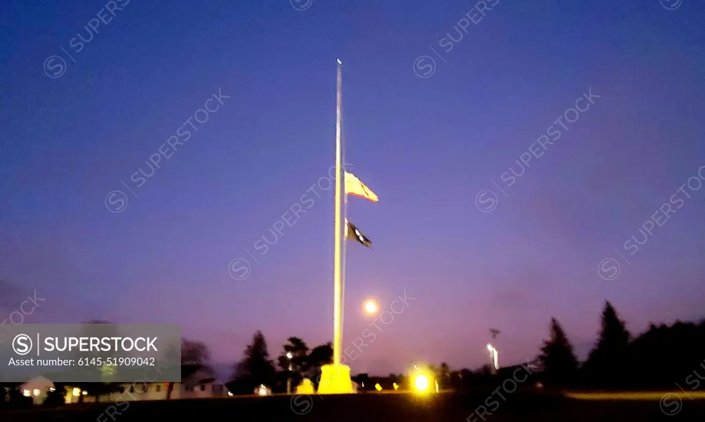 The U.S. flag is shown set at half-staff Dec. 7, 2022, at the installation flagpole at Fort McCoy, Wis., in honor of Pearl Harbor Remembrance Day. National Pearl Harbor Remembrance Day, also referred to as Pearl Harbor Remembrance Day or Pearl Harbor Day, is observed annually in the United States on December 7, to remember and honor the 2,403 Americans who were killed in the Japanese surprise attack on Pearl Harbor in Hawaii on December 7, 1941, which led to the United States declaring war on Japan the next day and thus entering World War II.