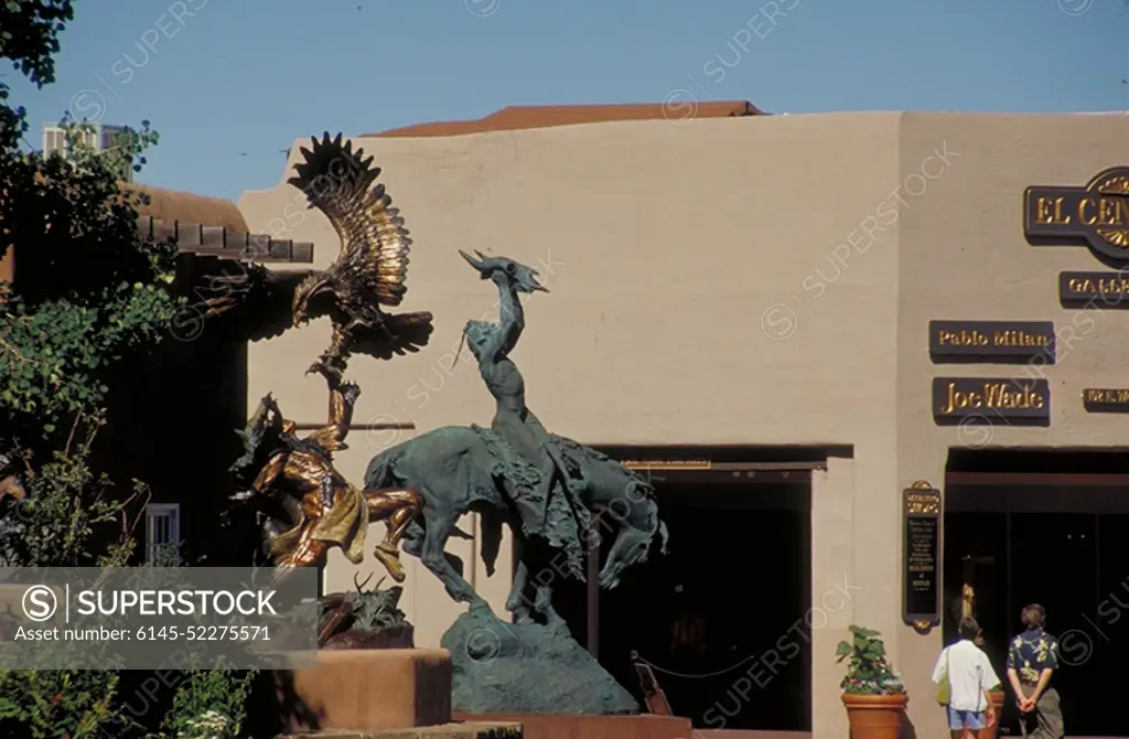 Historic Route 66 - Native Americans in Sculpted Art. The culture of Native Americans is revered in these works of sculpture depicting Native Americans in action. New Mexico (35.671° N 105.951° W)