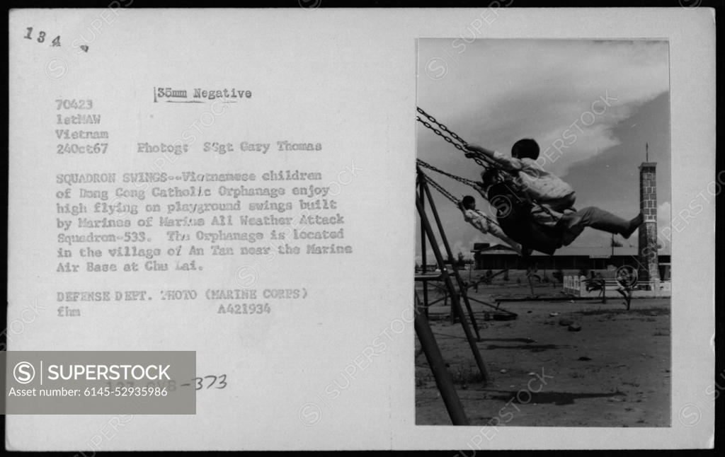 Vietnamese children at the Long Cong Catholic Orphanage in An Tan ...