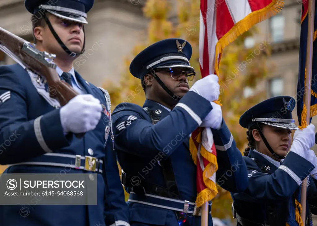 The Idaho National Guard participated the Idaho Veterans Parade in downtown Boise, Nov. 5, 2022. The parade's mission is to recognize the sacrifices and honor the service of all Armed Forces veterans, past and present.