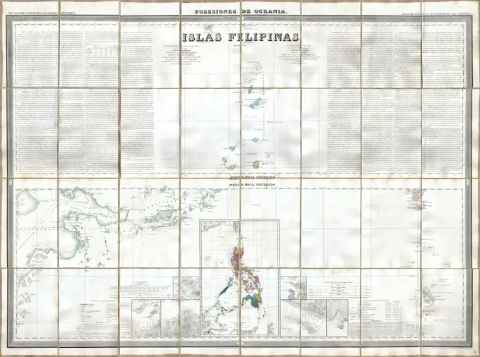 1852 Coello - Morata Case Map of the Philippines No. 3