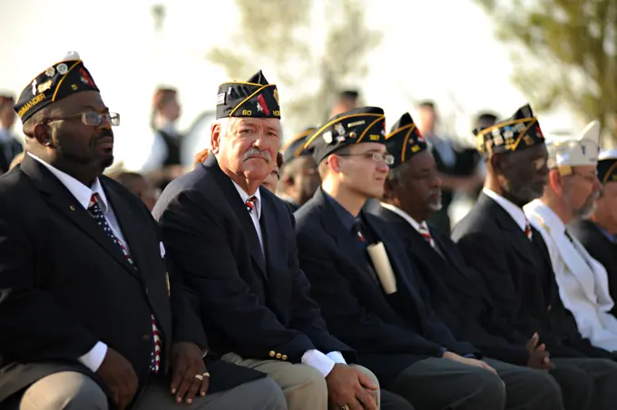 110911-N-NY820-103NORFOLK (Sept. 11, 2011) Norfolk-area veterans attend a 9/11 Remembrance ceremony at Town Point Park. The City of Norfolk hosted an all-day healing and remembrance ceremony to mark the 10th anniversary of the Sept. 11, 2001, terrorist attacks on the U.S.