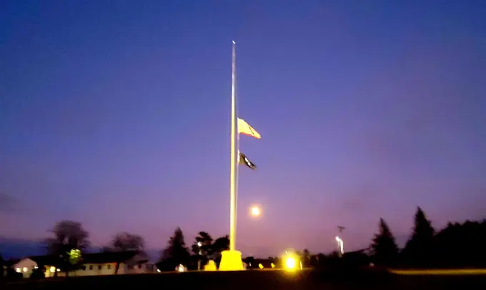 The U.S. flag is shown set at half-staff Dec. 7, 2022, at the installation flagpole at Fort McCoy, Wis., in honor of Pearl Harbor Remembrance Day. National Pearl Harbor Remembrance Day, also referred to as Pearl Harbor Remembrance Day or Pearl Harbor Day, is observed annually in the United States on December 7, to remember and honor the 2,403 Americans who were killed in the Japanese surprise attack on Pearl Harbor in Hawaii on December 7, 1941, which led to the United States declaring war on Japan the next day and thus entering World War II.