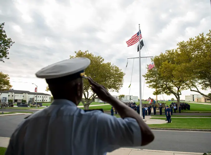 CAPE MAY, N.J. - Personnel at U.S. Coast Guard Training Center Cape May hold a remembrance ceremony for Petty Officer 1st Class Douglas Munro at his statue on the parade field, Sept. 27, 2022.U.S. Coast Guard men and women carry out a wide variety of diverse missions every day. Protecting people and commerce on the sea, protecting the sea itself, and protecting the country from threats aboard. We focus on present-day operations and readiness and strive to be prepared for tomorrow, but certain times compel us, and all Americans, to reflect on our history and heritage. The 80th anniversary of Munros extraordinarily heroic actions at Guadalcanal is such a day.