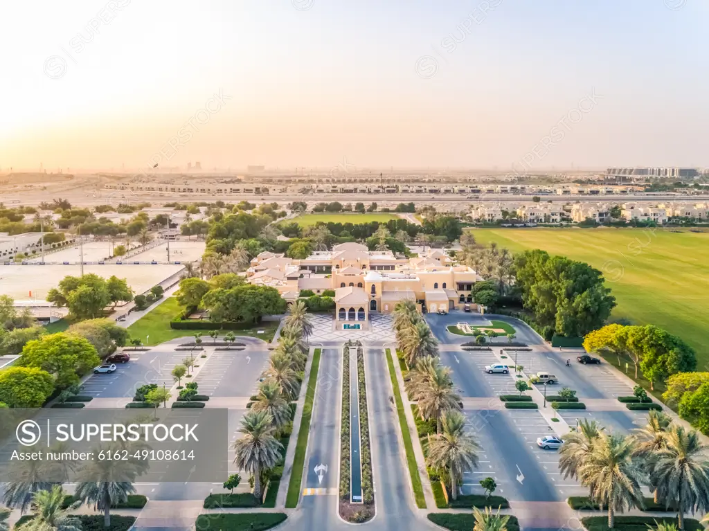 Aerial view of Dubai Polo & Equestrian Club, Dubai, U.A.E.