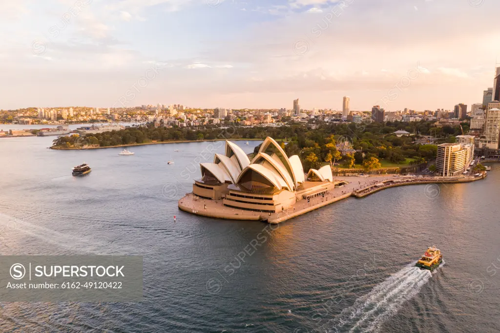 Aerial view of the Sydney Opera House, Sydney, New South Wales, Australia