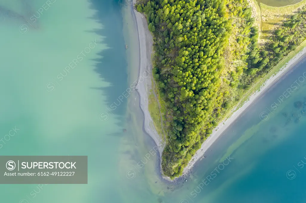 Aerial View of Agua de Alto and Lagoa do Fogo, Azores, Portugal.