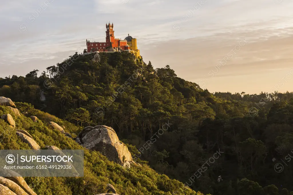 View of Palace of Pena, Sintra, Portugal.