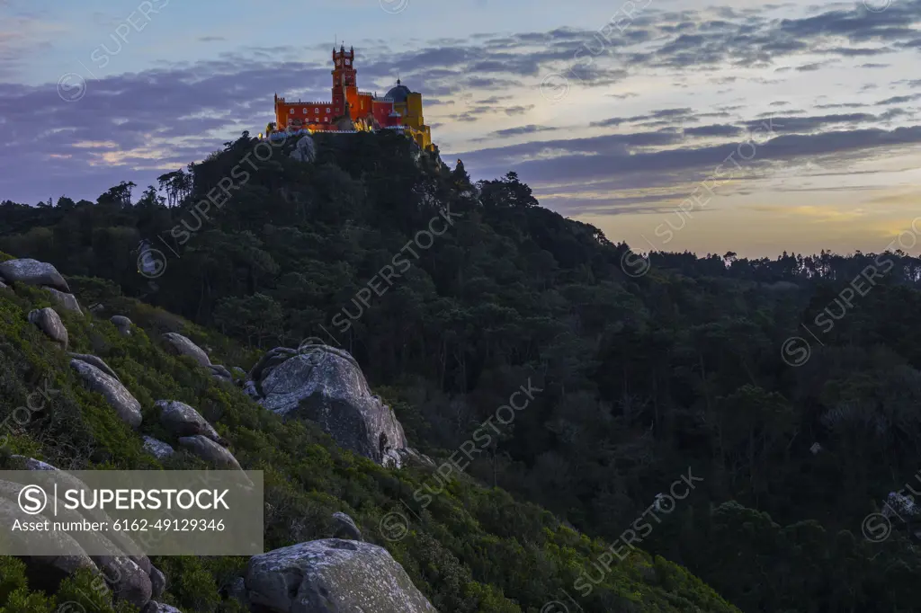 View of Palace of Pena, Sintra, Portugal.