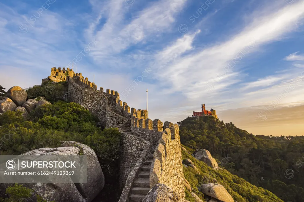 View of Palace of Pena, Sintra, Portugal.