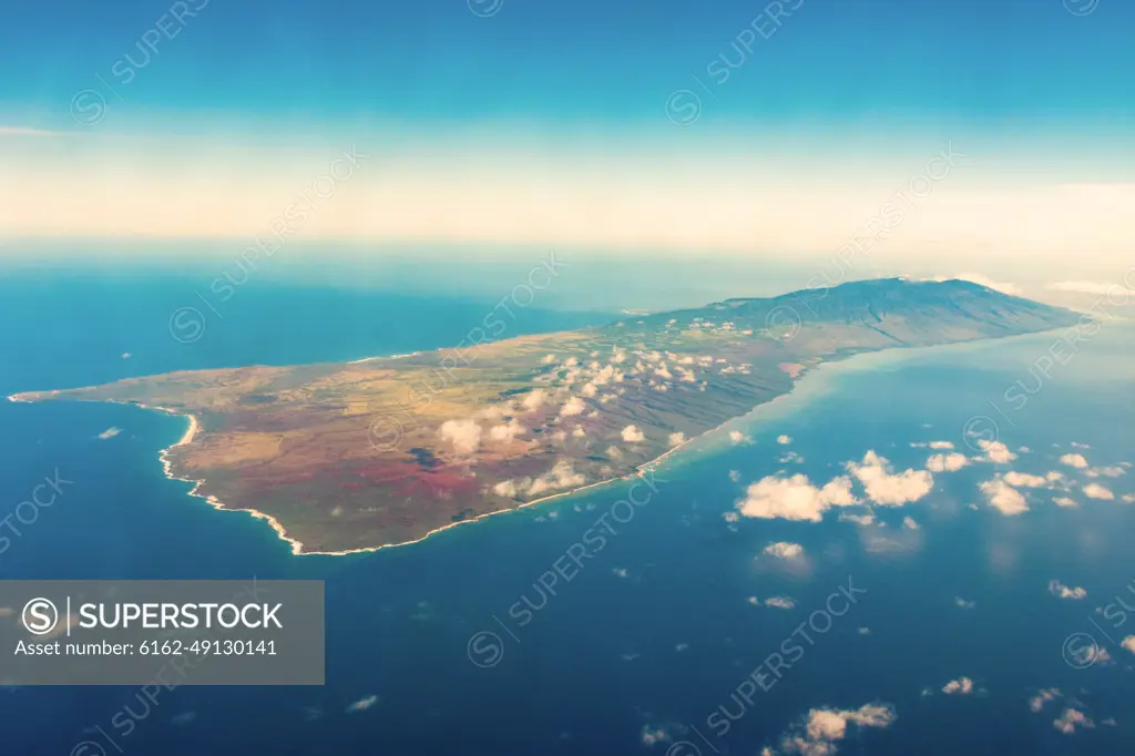 Aerial view of Molokai, Hawaii, USA