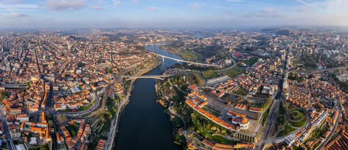 Aerial view of Porto cityscape, Portugal