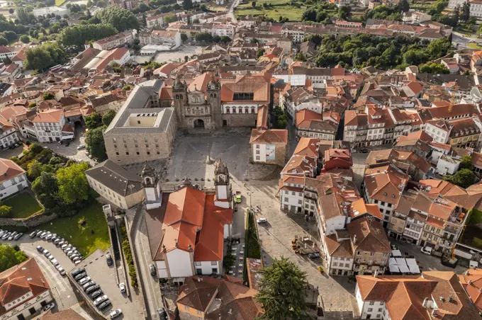 Aerial view of Grao Vasco National Museum in Viseu, Portugal.