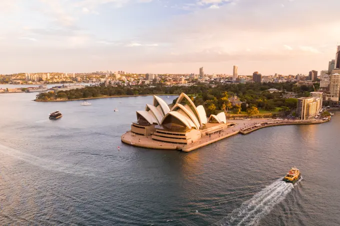 Aerial view of the Sydney Opera House, Sydney, New South Wales, Australia