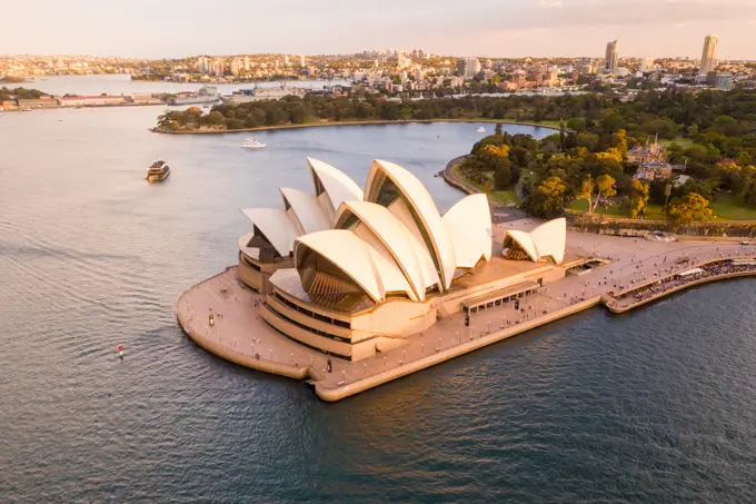 Aerial view of the Sydney Opera House, Sydney, New South Wales, Australia