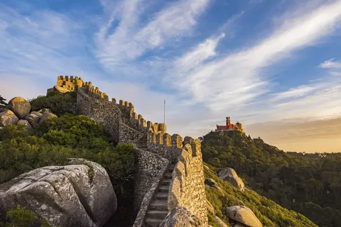 View of Palace of Pena, Sintra, Portugal.