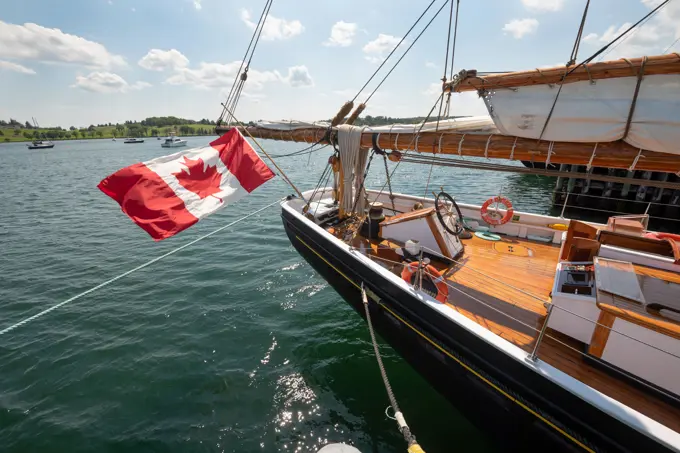 The Bluenose II schooner, berthed at Lunenbourg, Nova Scotia.