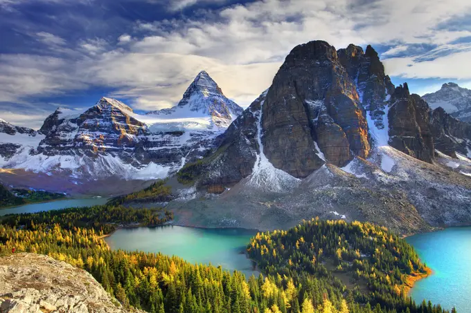 Canada, province, nature, landscape, Rockies, Canadian Rockies, mountains, lake, scenery, British Columbia, Mount Assiniboine, L