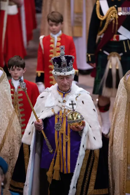 PHOTO:JEFF GILBERT 06th May 2023 King Charles III Coronation inside Westminster Abbey, London, United Kingdom