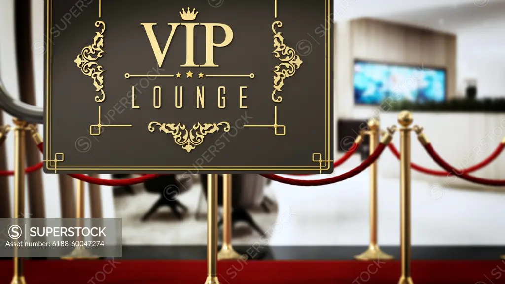 VIP lounge signboard with red carpet and velvet ropes. 3D illustration VIP lounge signboard with red carpet and velvet ropes. 3D illustration. Copyright: xZoonar.com/CigdemxSimsekx 21628028