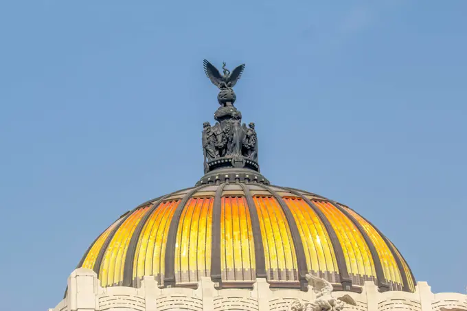 Mexico City, Mexico. Dec 28, 2011. The top of the Palace of Fine Arts building. A prominent cultural center in Mexico City that hosts performing arts events. Mexico City, Mexico. Dec 28, 2011. The top of the Palace of Fine Arts building. A prominent cultural center in Mexico City that hosts performing arts events. Copyright: xZoonar.com/MarvinxSamuelxTOLENTINO-PINEDAx 21257814