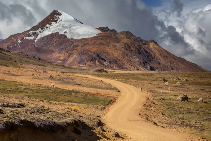 Road in Peru Scenic road in the Cordillera mountains in Peru. Travel background. Copyright: xZoonar.com/GalynaxAndrushkox 20902928