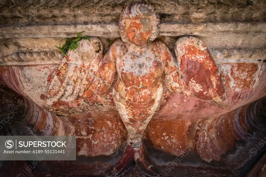 Fuente de Pescados en el convento mercedario, iglesia de la Merced, Antigua Guatemala, departamento de Sacatepéquez, República de Guatemala, América C...