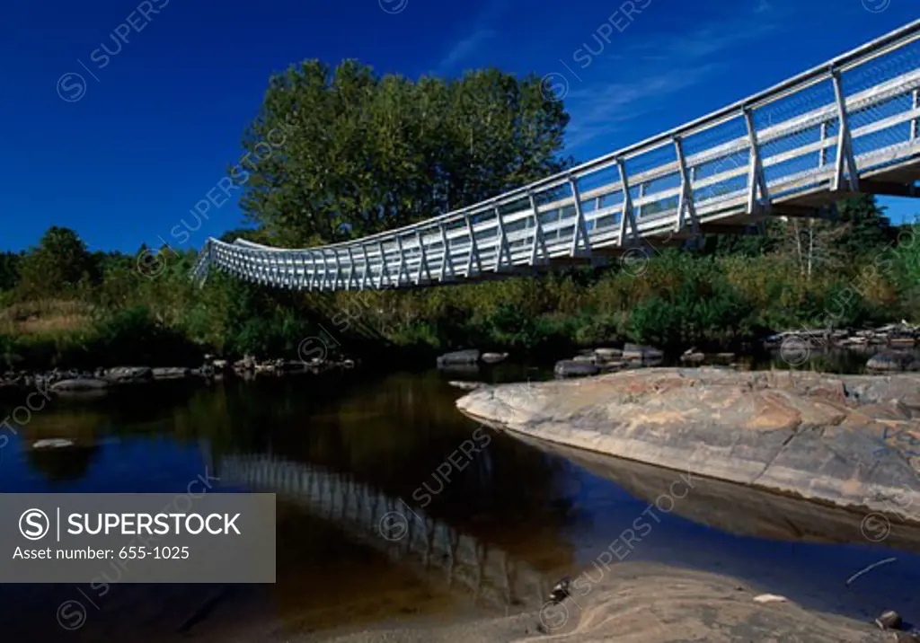 Bridge across a river, Longue-Rive, Quebec, Canada