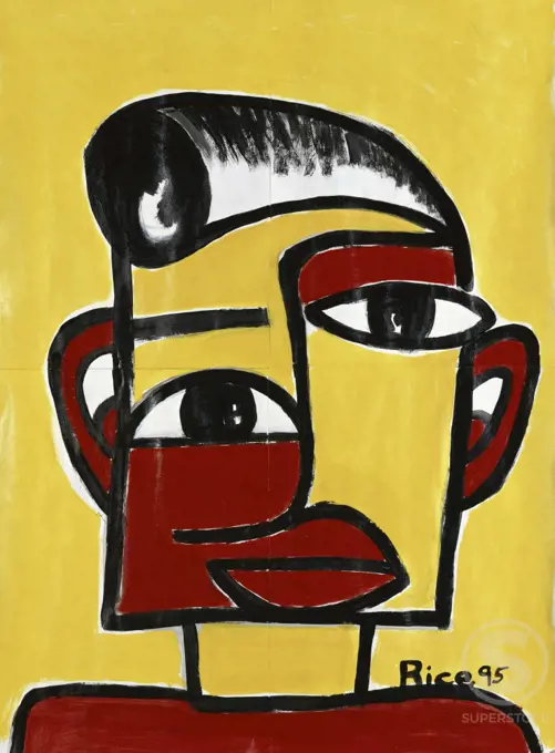 Untitled 1995 Arnold Rice (20th C./American) Acrylic on Paper Private Collection