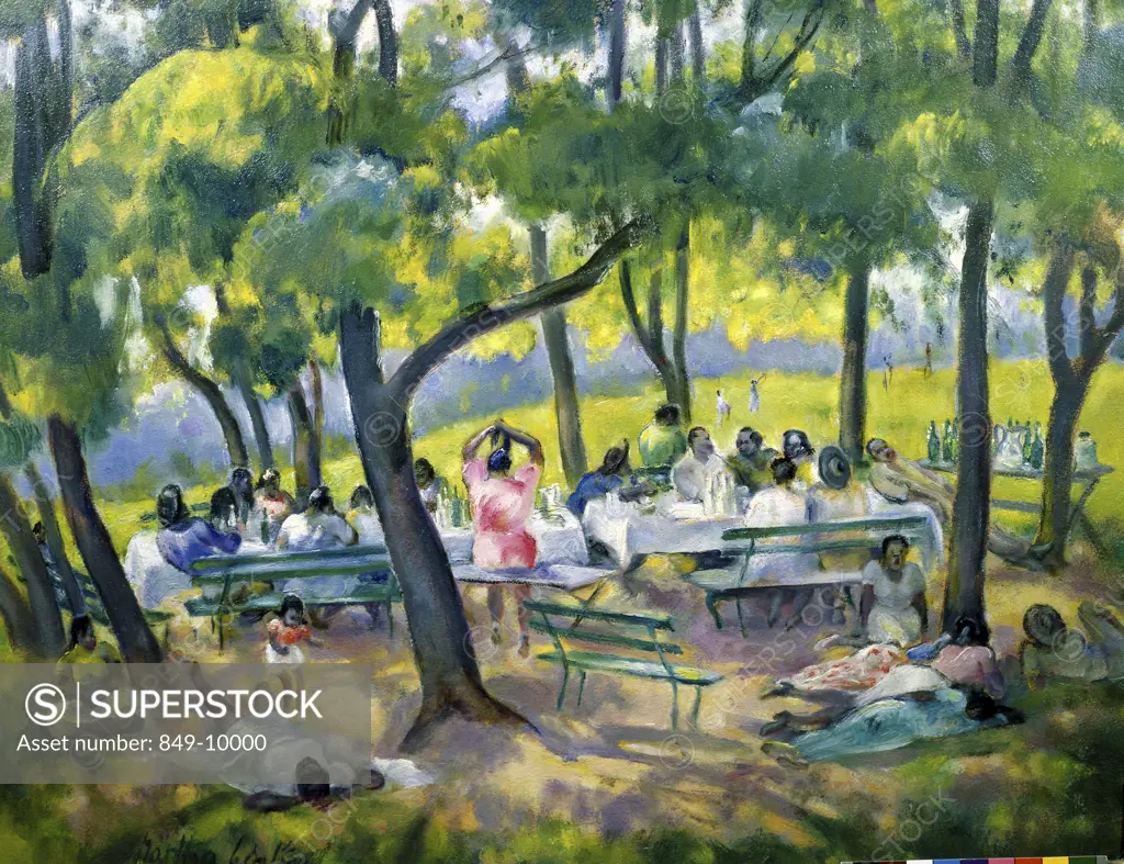 Picnic in the Park by Martha Walter, oil on board, 1915, 1875-1976, USA, Pennsylvania, Philadelphia, David David Gallery