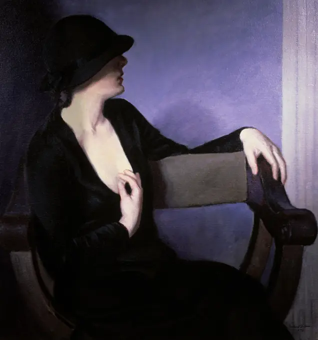 Woman in Black Bernhard Gutmann 1869-1936 American David David Gallery, Philadelphia, USA  