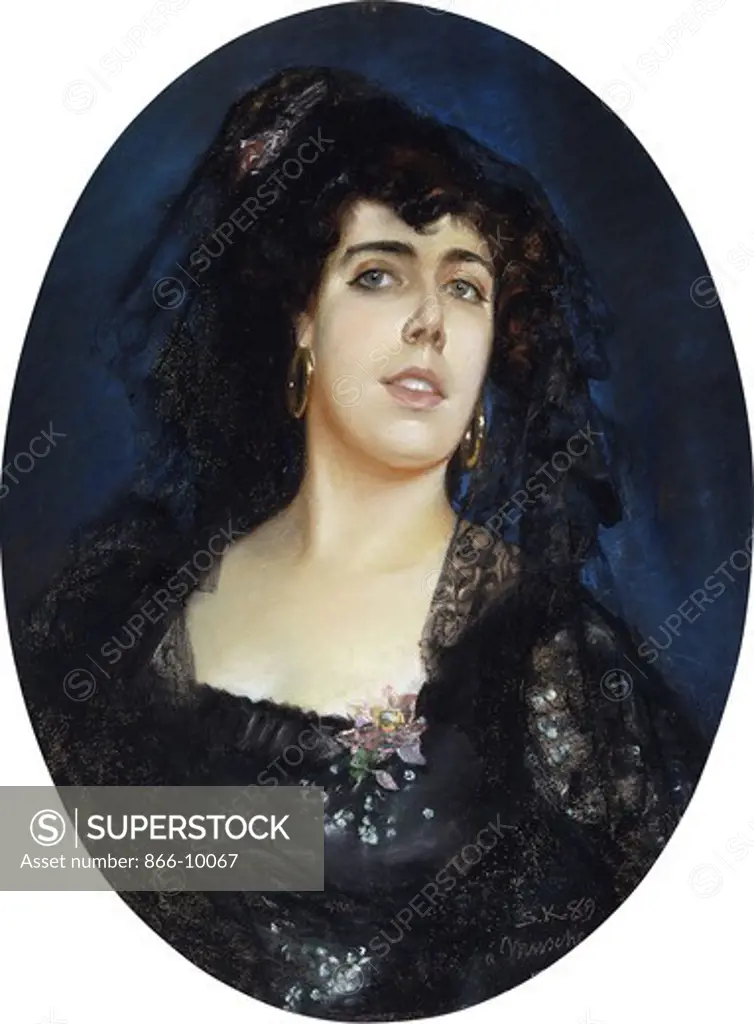 Portrait of Anne Pelterson-Norrie. Peder Severin Kroyer (1851-1909). Pastel. Signed and dated 1889. 83.8 x 66cm.