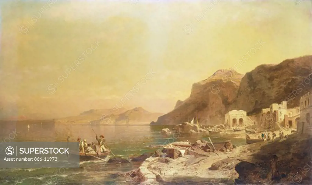 Isola di Capri. Franz Richard Unterberger (1838-1902). Oil on ...