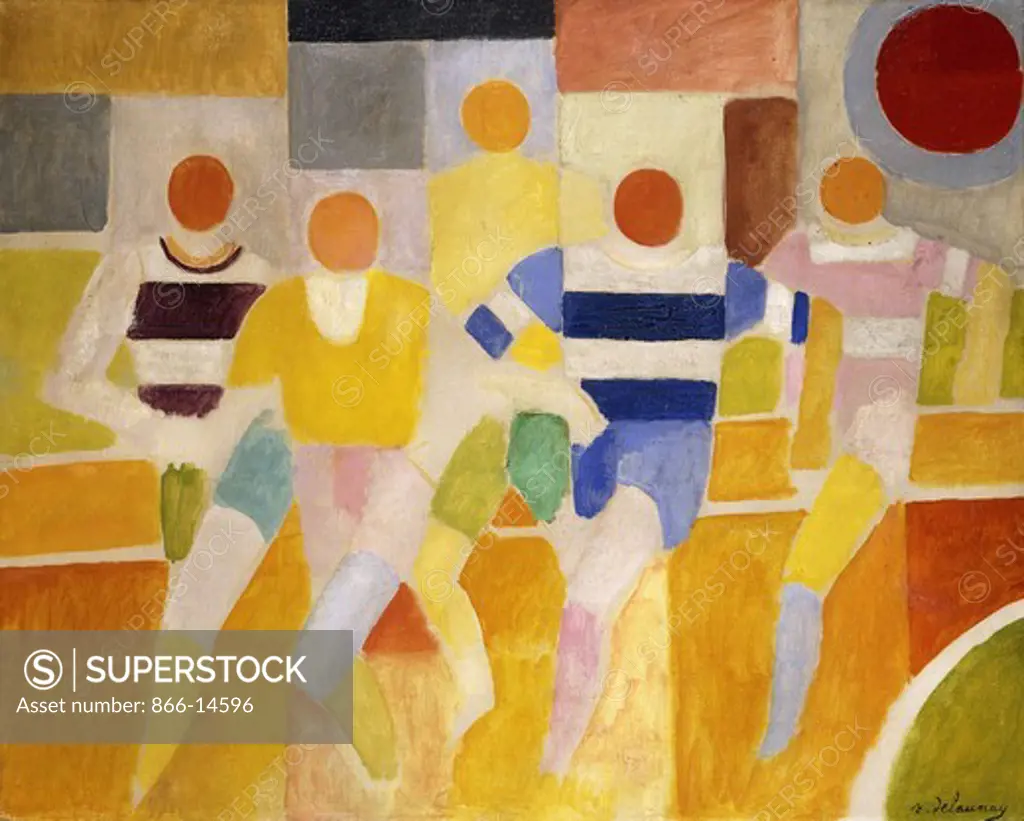 The Runners; Les Coureurs. Robert Delaunay (1885-1941). Oil on 