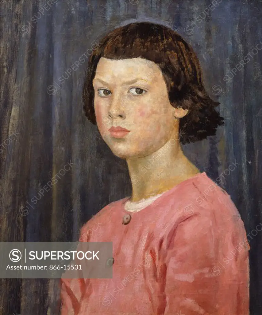 Portrait of Robin. Augustus John (1878-1961). Oil on canvas. Painted circa 1915. 21 1/2 x 18in. Robin John was born to Augustus and Ida on 23 October 1904.