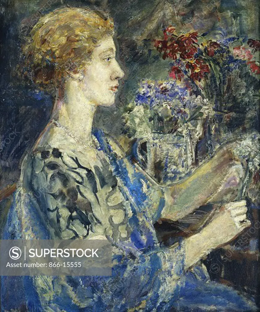 Portrait of Dame Flora Robson. Ethel Walker (1861-1951). Oil on canvas. 30 x 24.75in