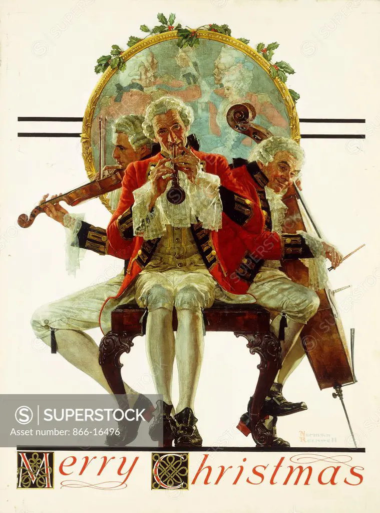 Merry Christmas: Concert Trio. Norman Rockwell (1894-1978). Oil on canvas. 102.4 x 76.3cm.