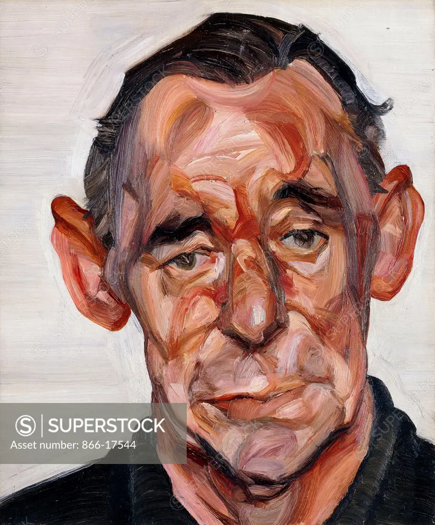 John Deakin. Lucien Freud  (1922-2011). Oil on canvas. Painted in 1963-1964. 30.2 x 24.8cm.